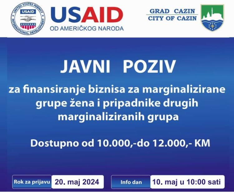 Poziv za finansiranje biznisa marginaliziranih grupa žena i pripadnika drugih marginaliziranih grupa